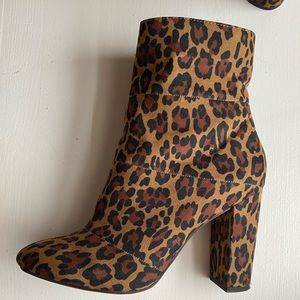 Leopard print BCBG boots